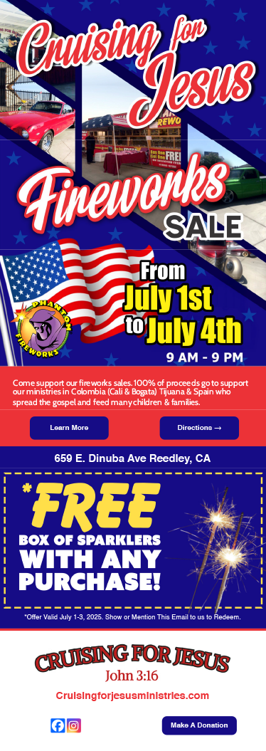 Cruising for jesus firework stand