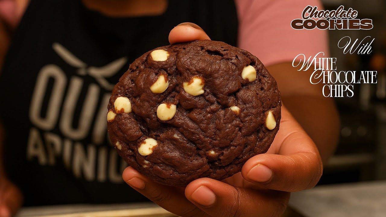 Dark chocolate bourbon cookies with white chips and pecans – BeSureToCook