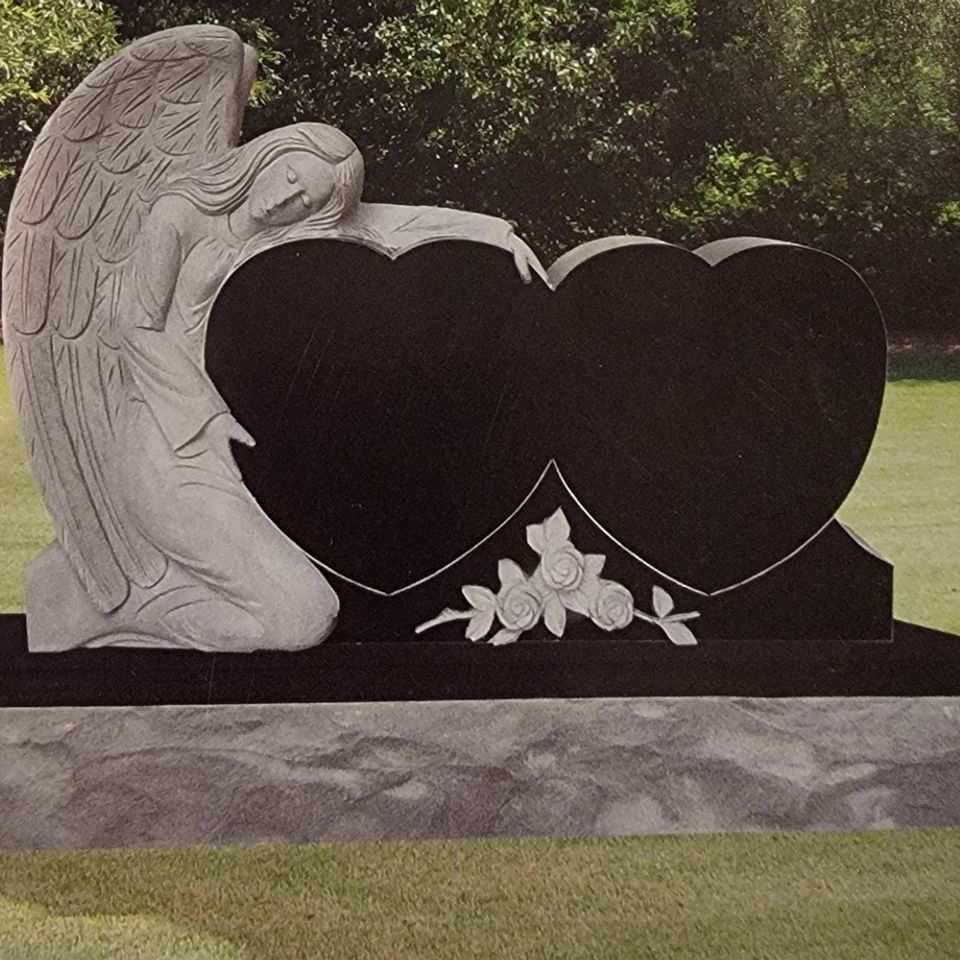 Single angel double heart