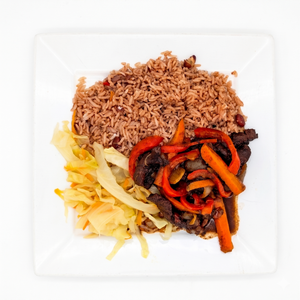 Jamaican style cuisine pepper steak (2)