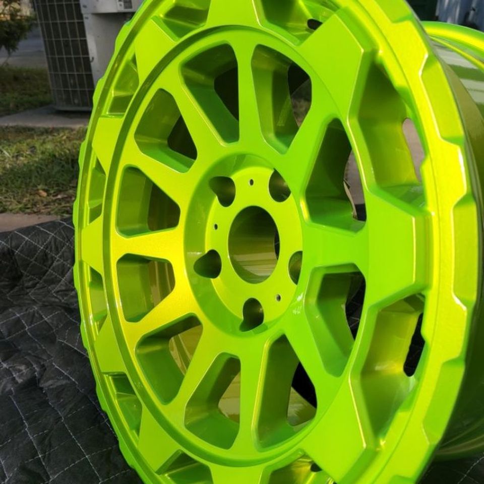 Powder coated rims