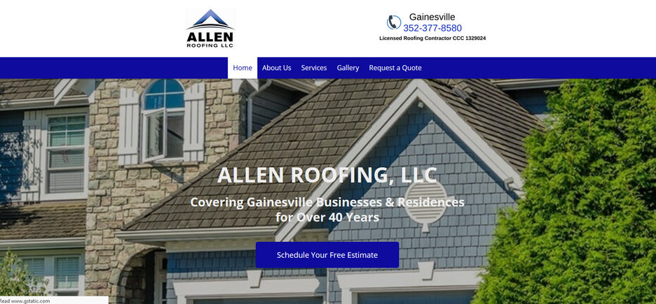 Allen roofing header
