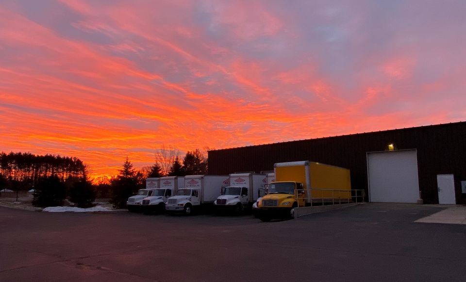 Sunrise over shop edit