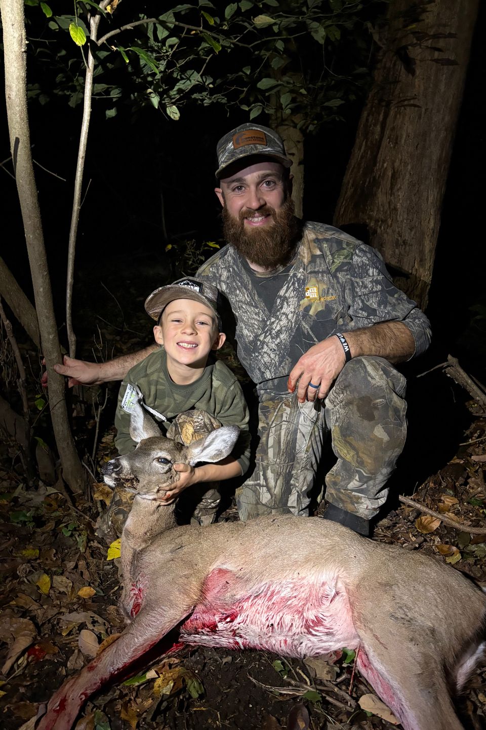 Seven-year-old Caleb Sahd of Washington Boro, PA shot his first deer.
