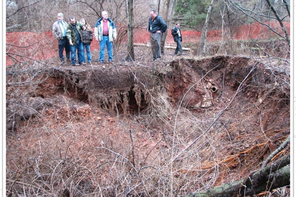 Sinkhole red water