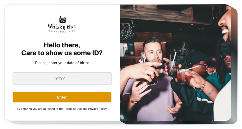 Age verification website launcher
