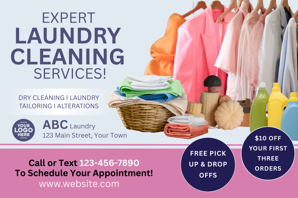 Dry cleaning   washfold services postcards