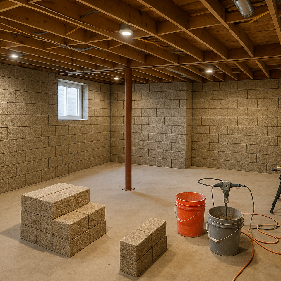 Basement remodel gaiabloc render mr hemp house