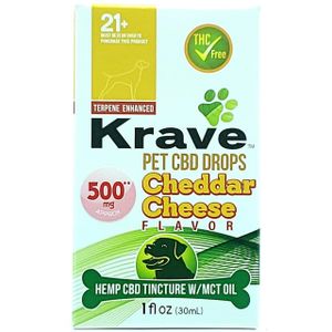 Krave pet drops cheddar cheese 500mg  89078.1587332604