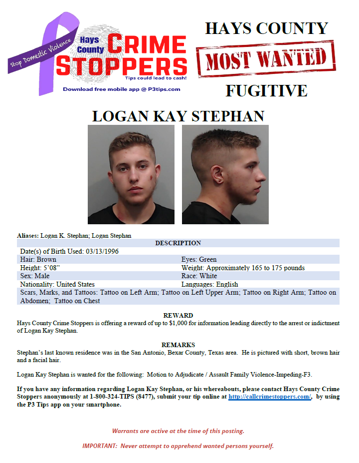Stephan most wanted poster