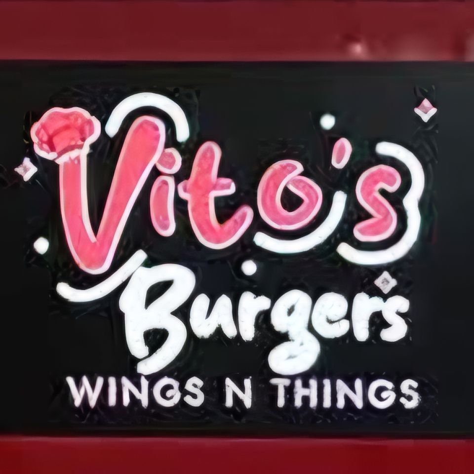 Vito's Burgers Wings N Things Logo
