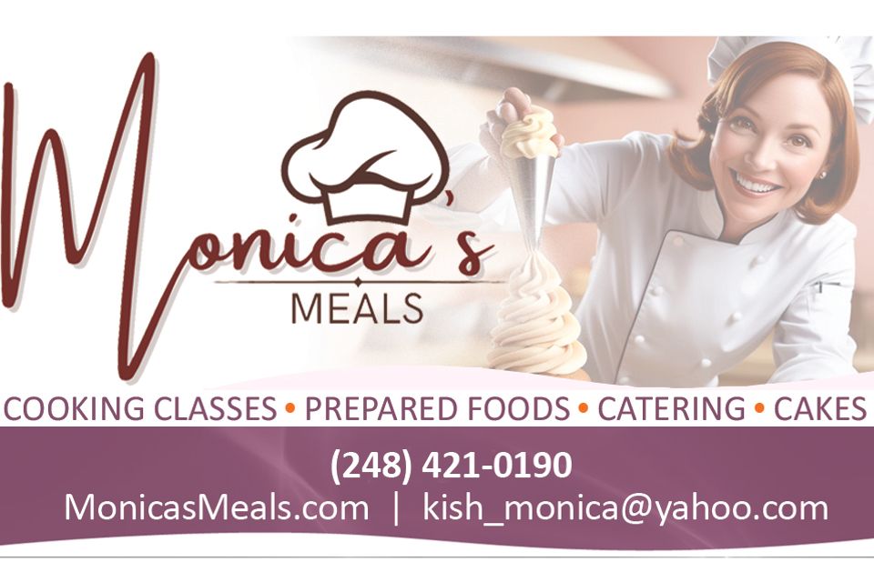 Monicas meals business card front