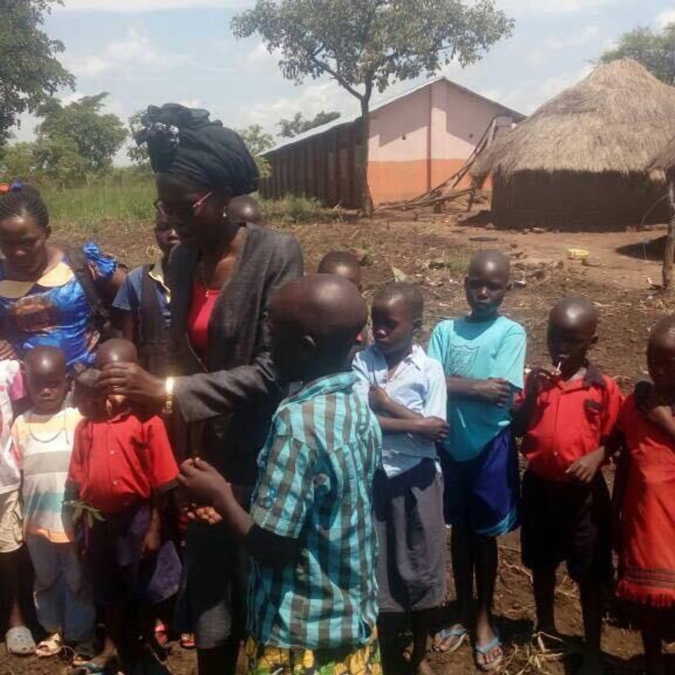 Ugandan orphans with stella