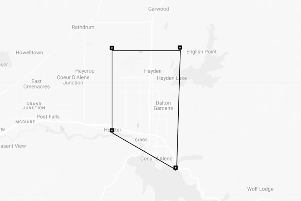 Daniel on demand core service area map 1