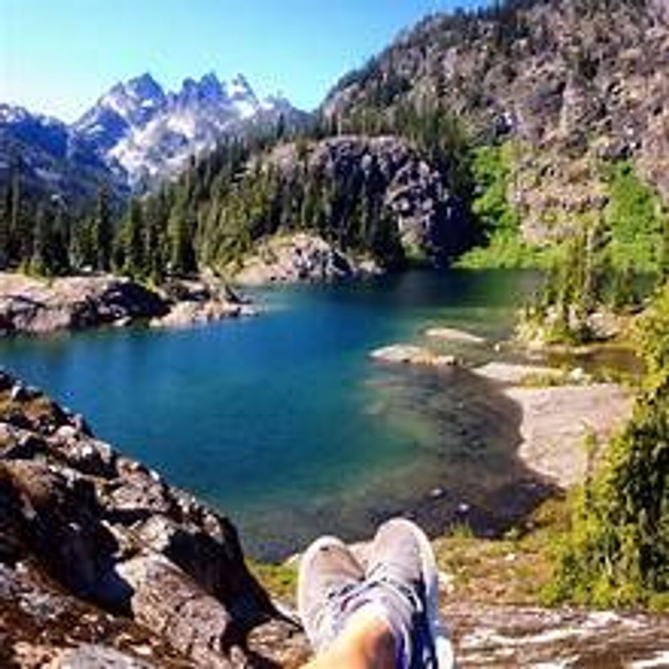 Lake and mountain view