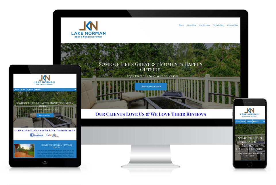 Lake norman deck and porch website