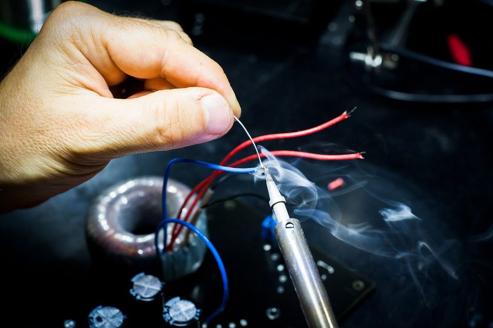 Image of Luxury Car Electrical Wiring Rejoined with Heat and Flux