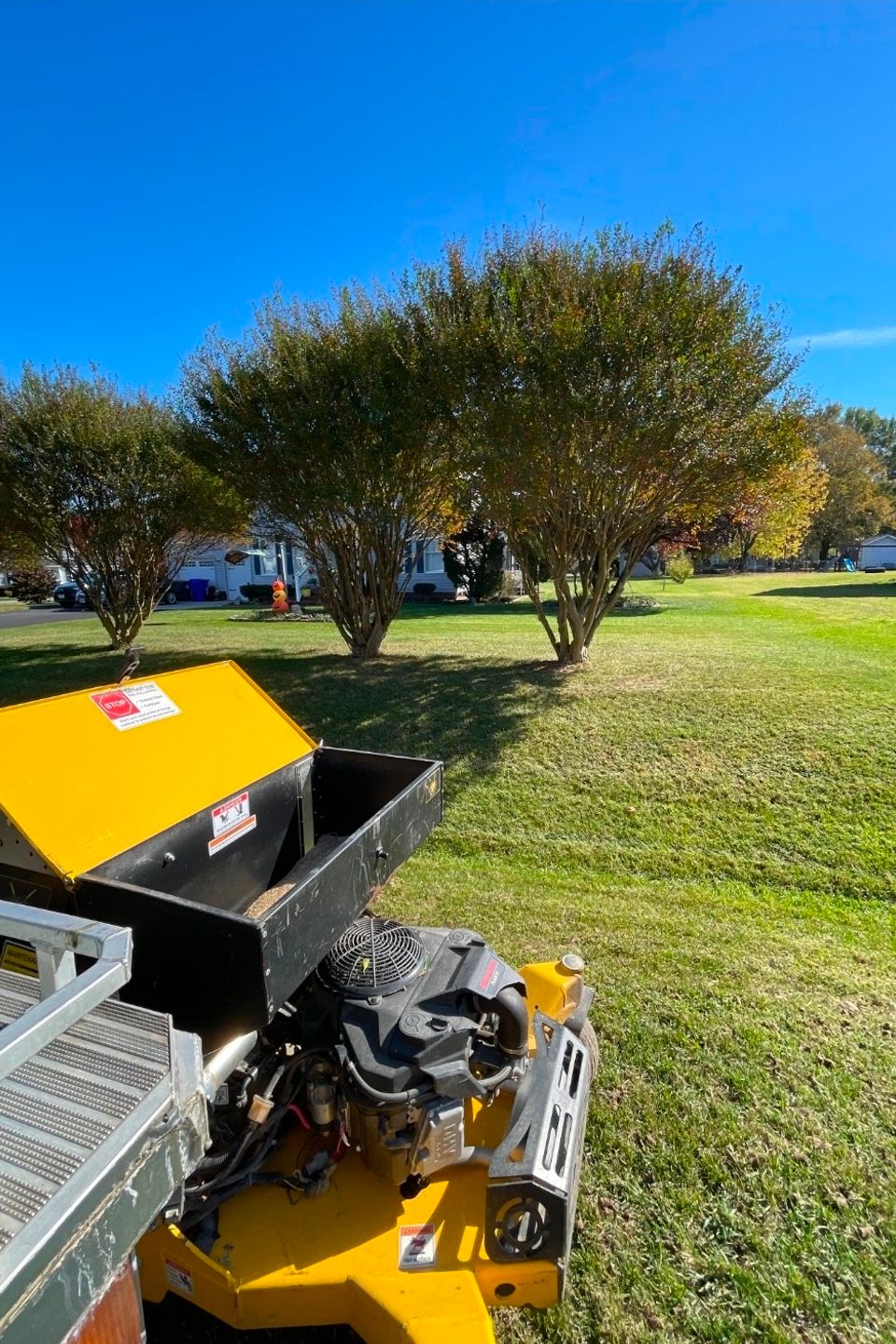 Professional aeration services, done by Get A Mow On LLC of Chesapeake VA