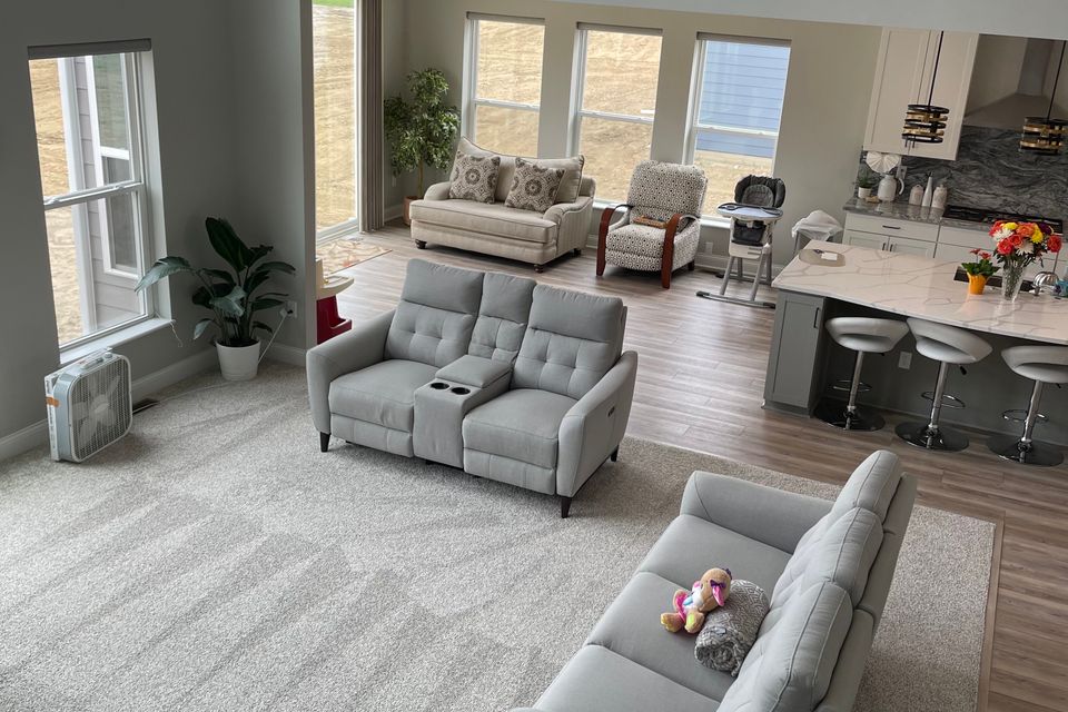 freshly vacuumed living room