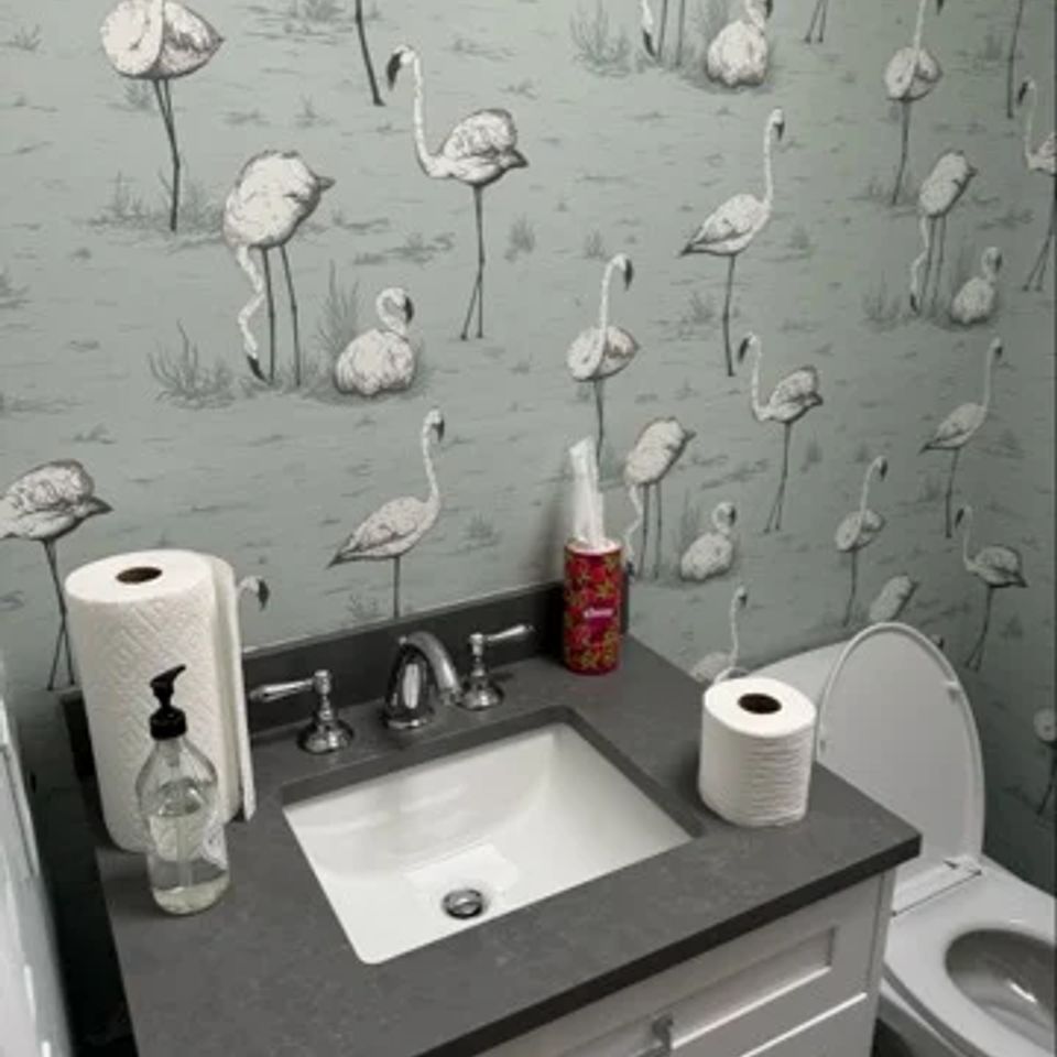 Bathroom sink installation, done by Taurus Contracting of Suffolk County, NY