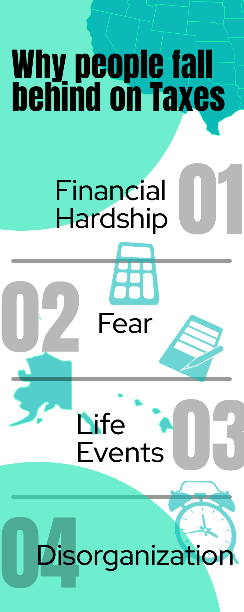 Reasons people fall behind on taxes