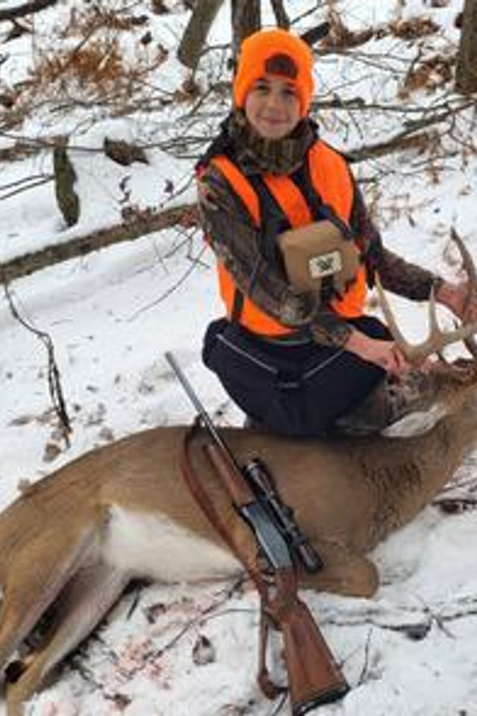 15-year-old Jason King from Gap, PA shot this 8-point White Tail in Schuylkill County
