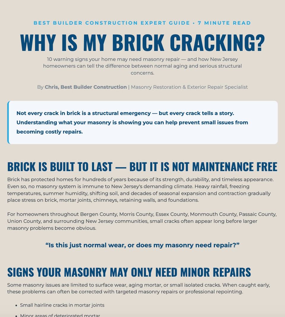 article: Why is My Brick Cracking
