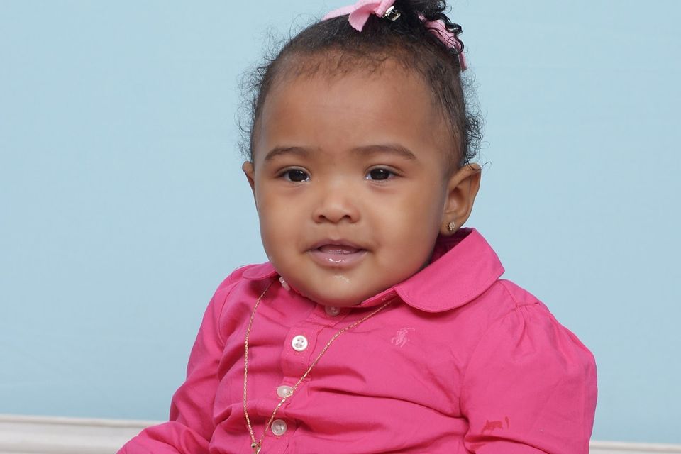 Beautiful baby in pink