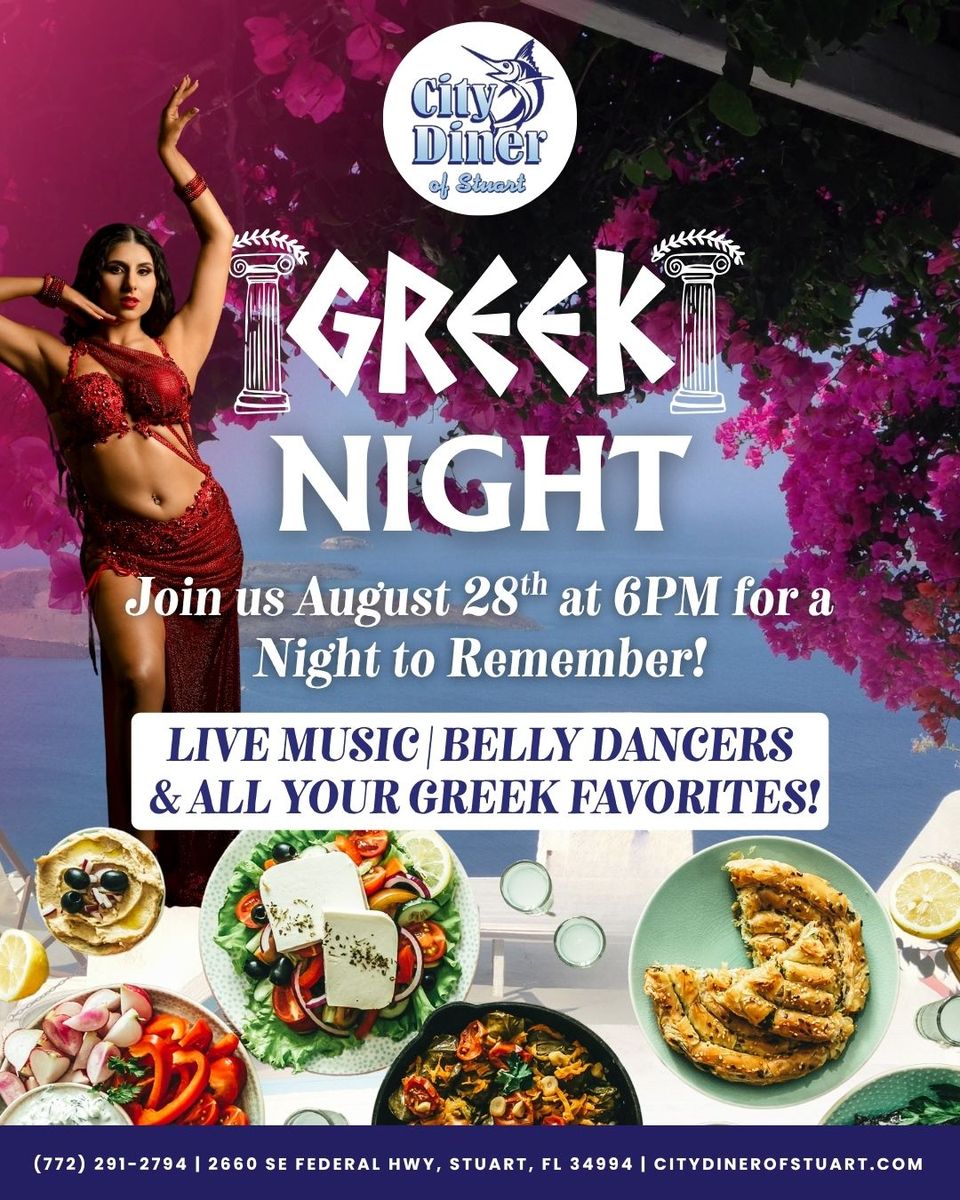 Greek night city diner
