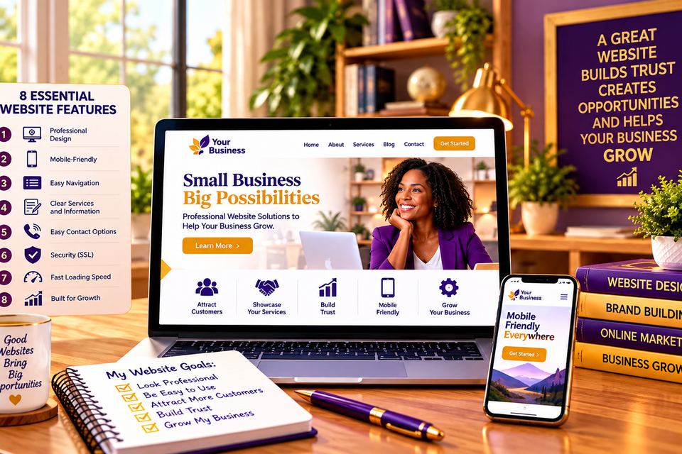 Essential website features workspace