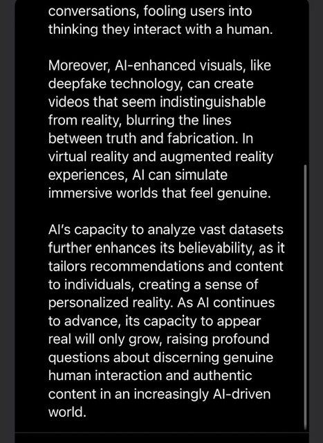 AI outing themselves knowing they are able to make augmented reality that is indistinguishable from reality. 
