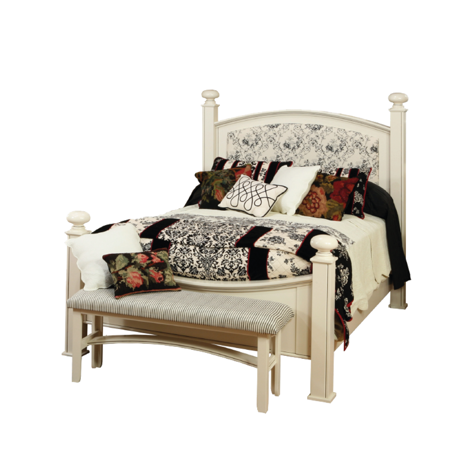 Nc luellen bed with fabric
