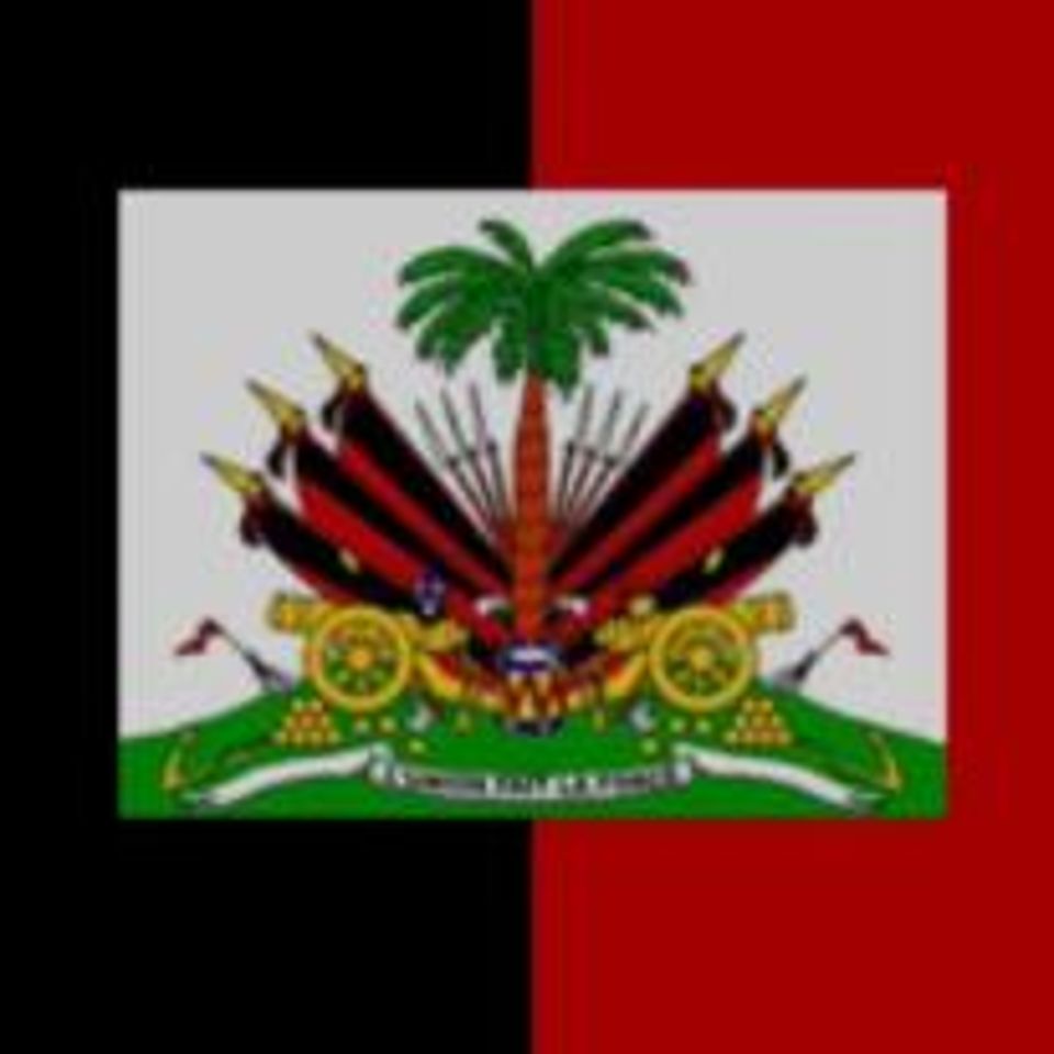 Zoe red and black haitian flag