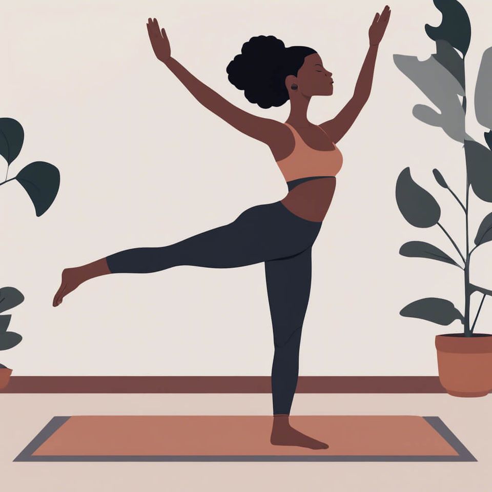 Person of color doing a standing yoga pose