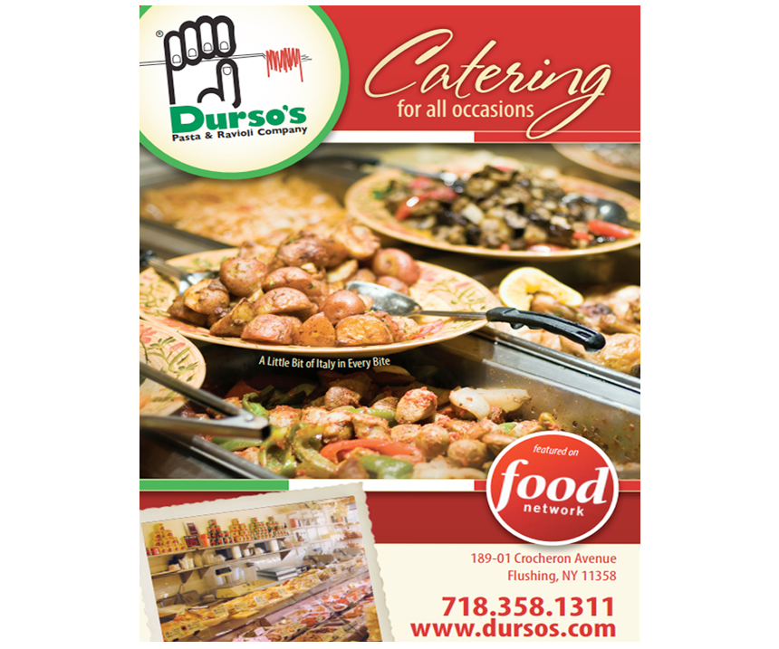 Fresh Pasta & Catering Durso's Pasta & Ravioli Company Flushing, NY