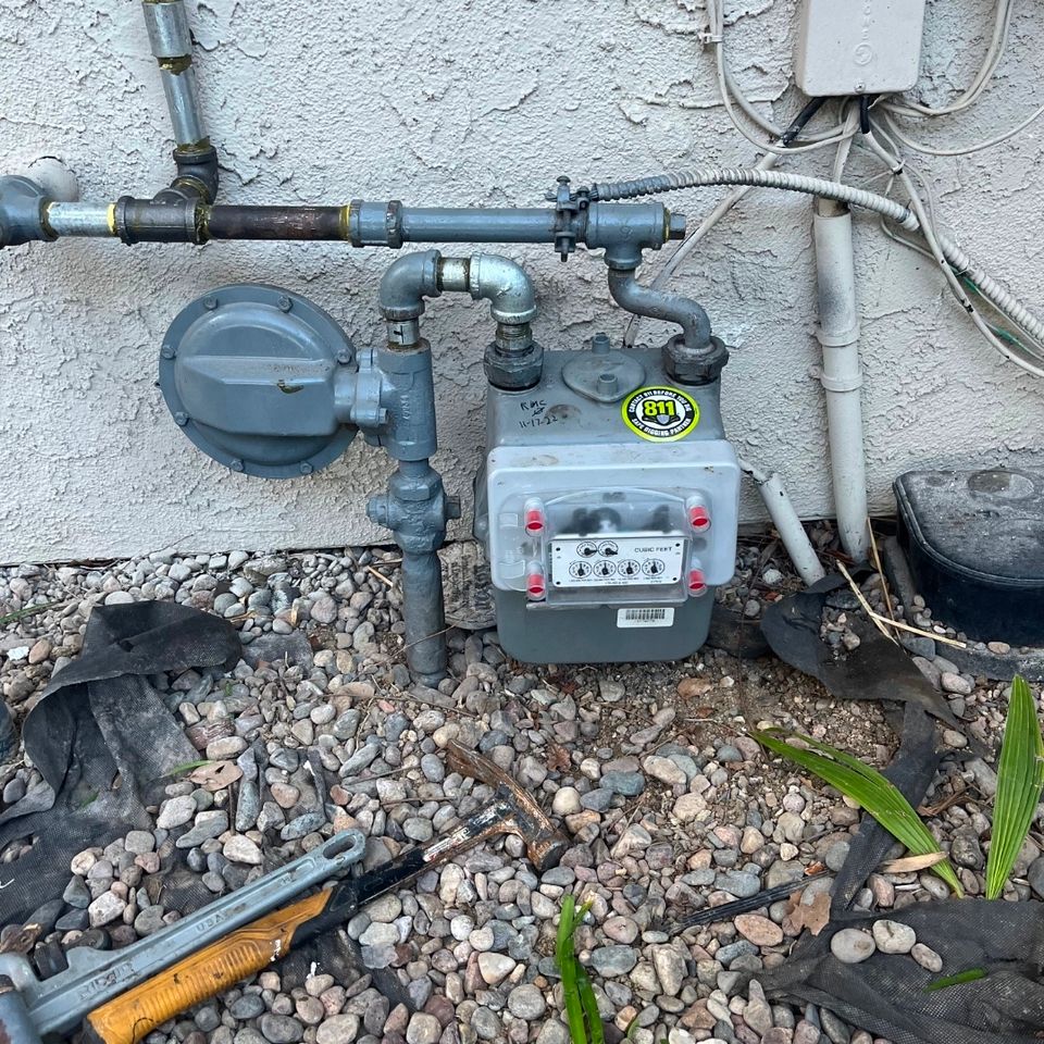 gas line repair done by Bernal's Plumbing