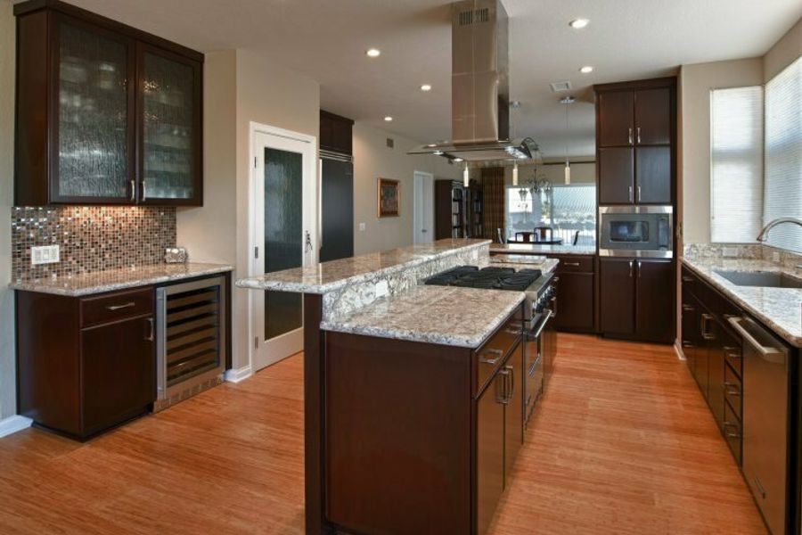 Updated kitchen cabinetry and finishes