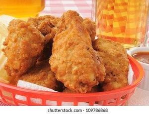 Chicken wings menu terrace