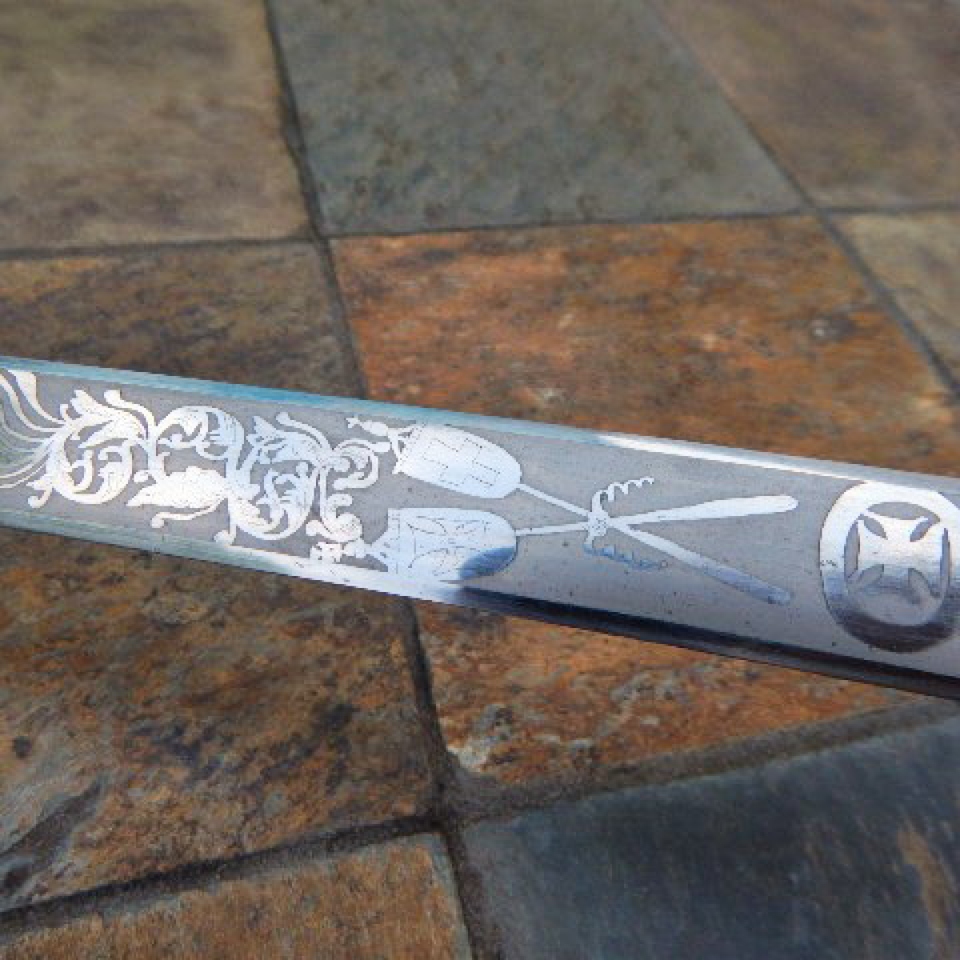 C.roby  early masonic knights sword  silvered  1860s files620170911 5759 tmx7vf