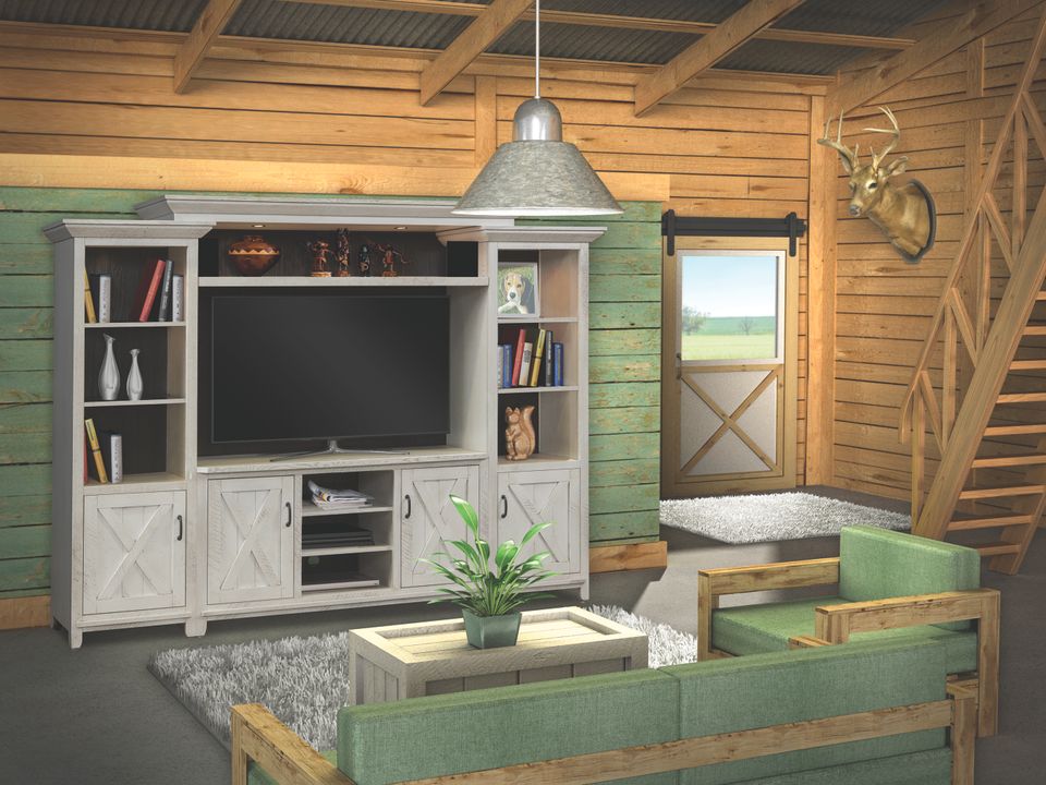 Integ farmhouse wall unit room