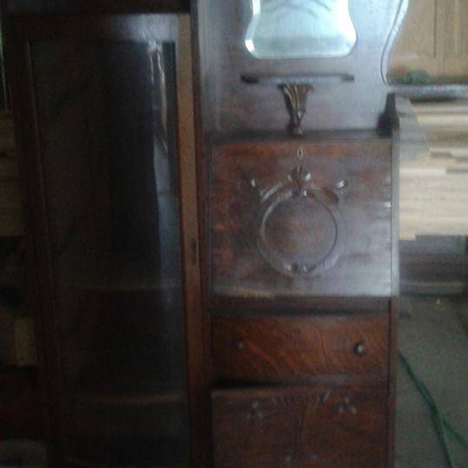 Before picture curio cabinet