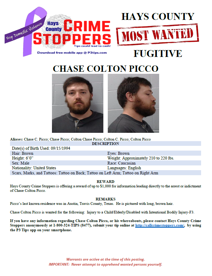 Picco most wanted poster