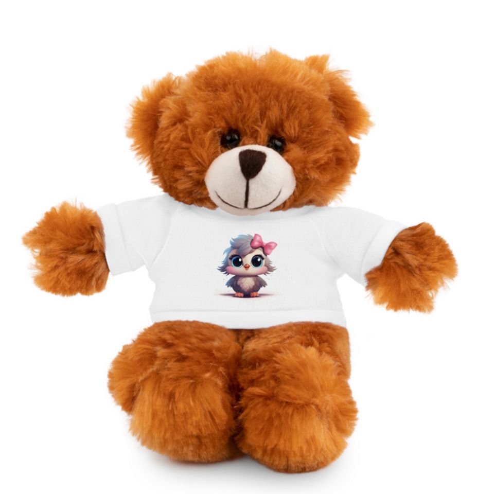 Plush bear pink bird