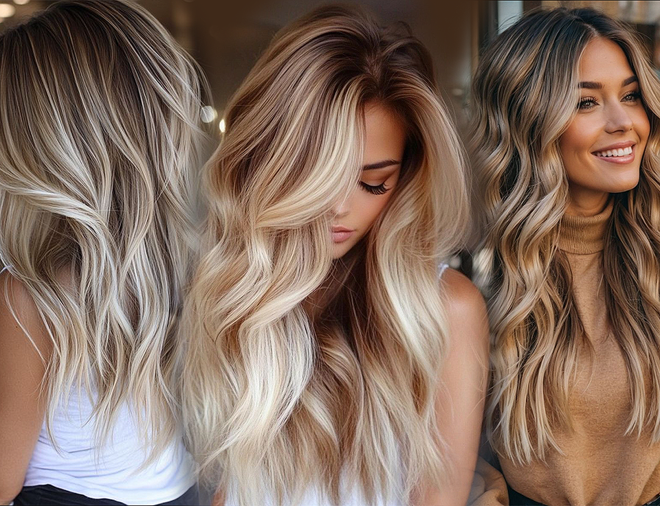Hair color collage