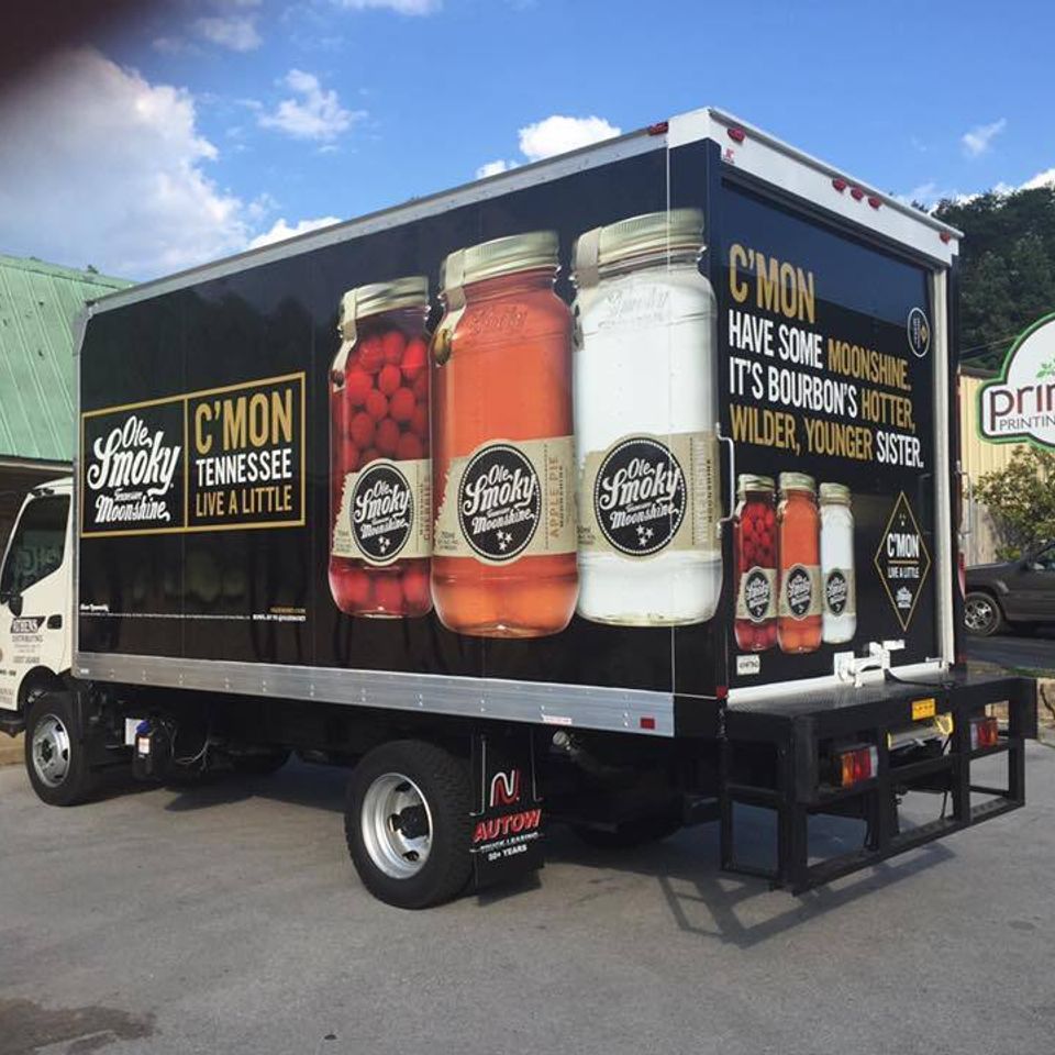 Ole smoky moonshine truck wrap
