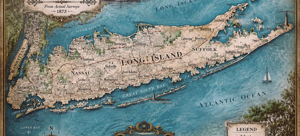 Long island map by empire coast