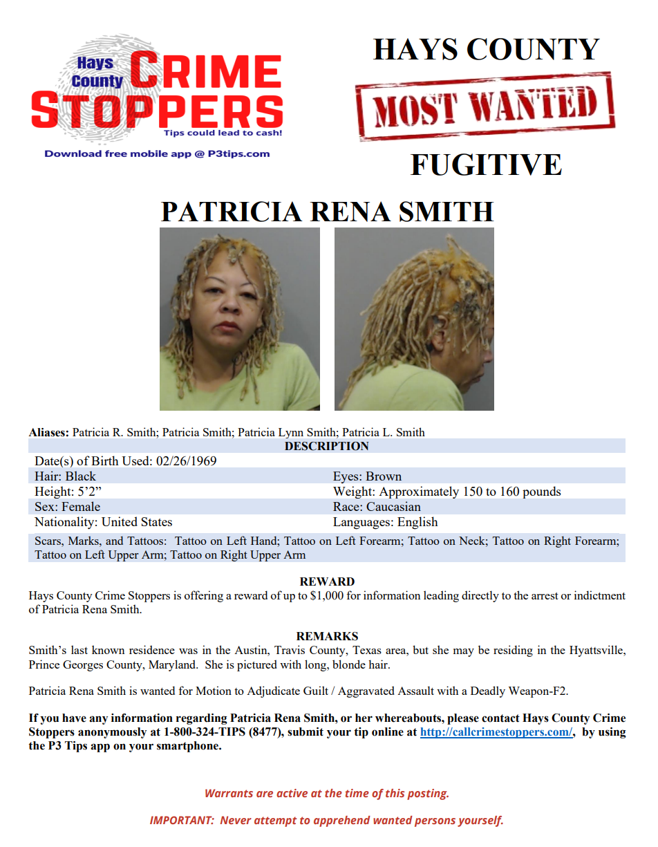 Smith most wanted poster