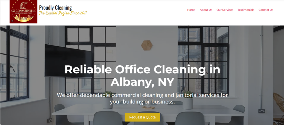 G and g cleaning website demo screenshot