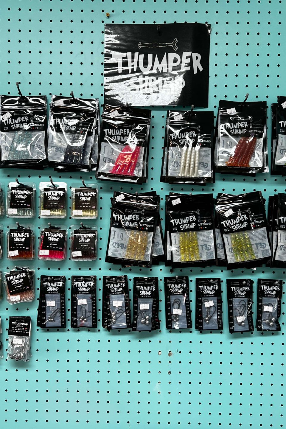  Fishing tackle and accessories displayed inside the shop