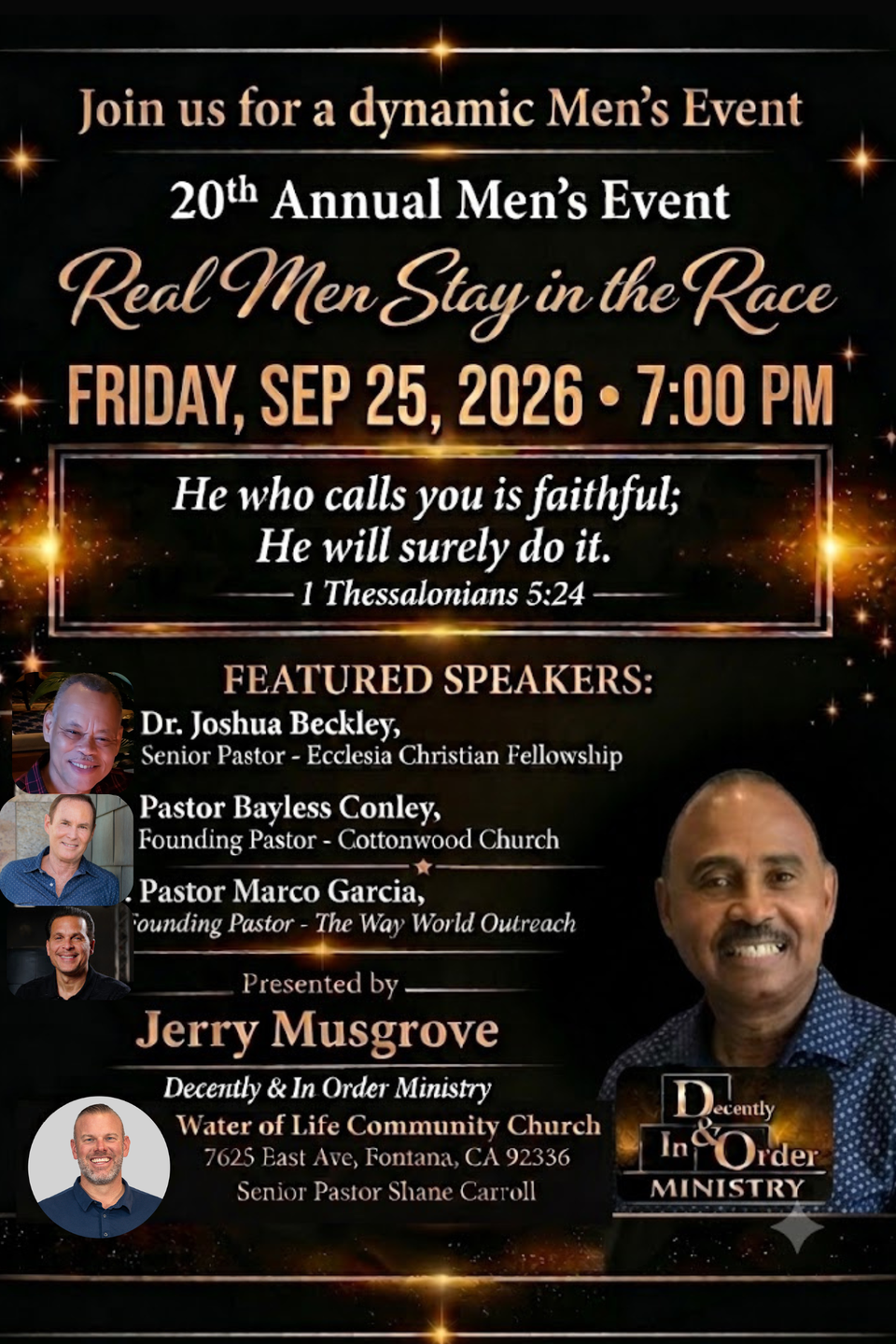 Real men stay in the race.september 2026